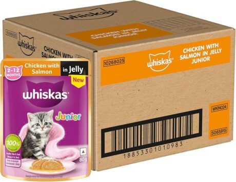 WHISKAS KITTEN CHICKEN WITH SALMON CAT FOOD