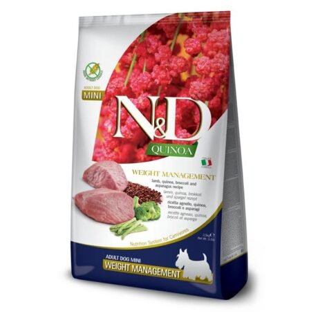N & D QUINOA WEIGHT MANAGEMENT LAMB ADULT MINI DOG FOOD