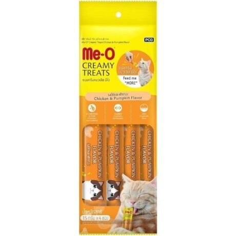 MEO CHICKEN & PUMPKIN CREAMY CAT TREAT ( 4 TUBES IN 1 PACK )