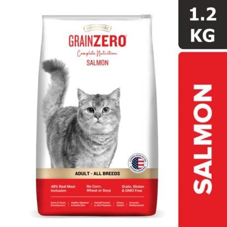GRAIN ZERO SALMON ALL BREEDS ADULT CAT DRY FOOD