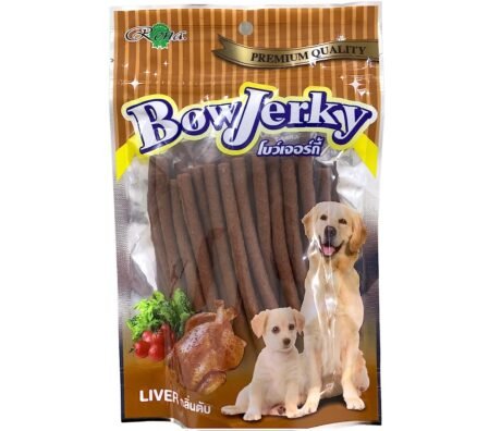 BOW JERKY LIVER JERKY STICKS DOG TREATS
