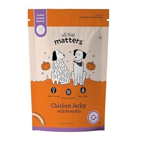 ALL THAT MATTERS CHICKEN JERKY WITH PUMPKIN DOG TREATS