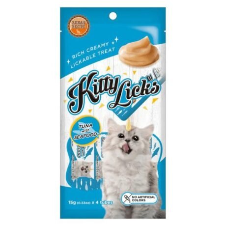 KITTY LICKS TUNA SEAFOOD CAT CREAMY TREATS