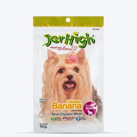 JER HIGH CHICKEN BANANA DOG TREATS 70GM