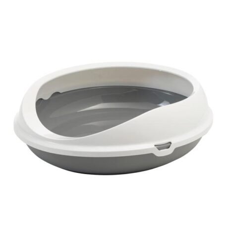 SAVIC FIGARO OVAL CAT LITTER TRAY WITH RIM FOR CATS