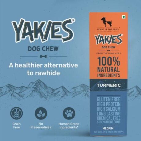 HUFT YAKIES DOG CHEW TURMERIC LARGE DOG TREATS