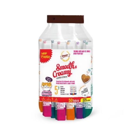 GNAWLERS CAT CREAMY TREAT MIX LARGE JAR 50 TUBES