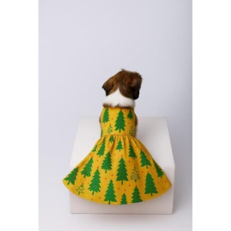 TREE-MENDOUS JOY (MUSTARD) DOG DRESS