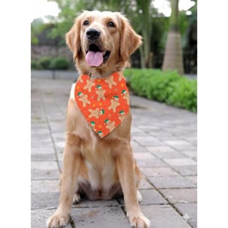 GINGERBREAD MAN PET BANDANA FOR DOGS