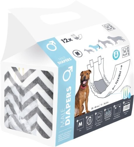M-PETS DOG MALE DAIPERS (MEDIUM)