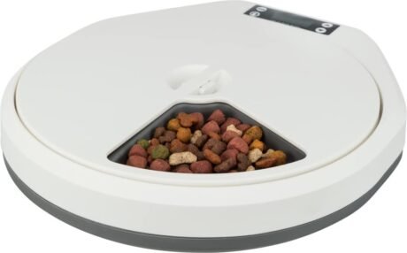 TRIXI 4+1 Automatic Food Dispenser,White/Grey