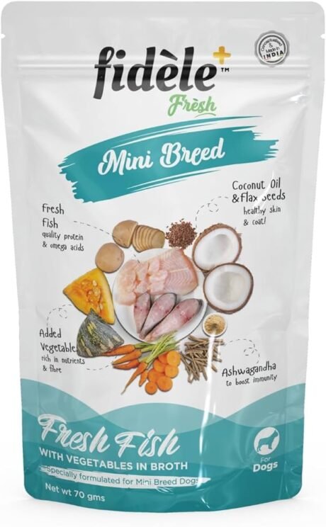 FIDELE MINI BREED FRESH FISH  WITH VEGETABLES FOR DOGS