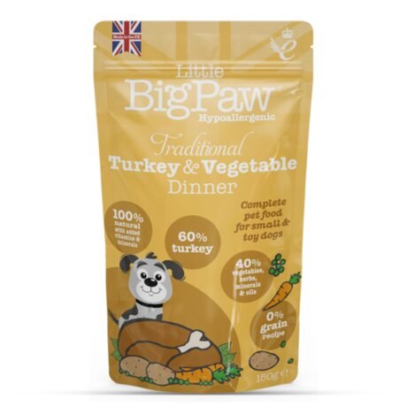 LITTLE BIGPAWS HYPOALLERGENIC TRADITIONAL TURKEY & VEG DOG WET FOOD