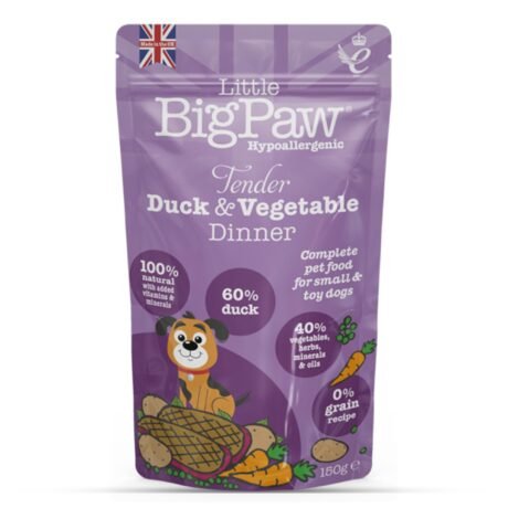 LITTLE BIGPAWS HYPOALLERGENIC TENDER DUCK&VEGETABLE DINNER DOG WET FOOD