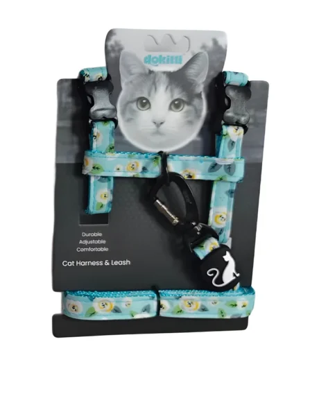 DOKITTI BLOSSOM CAT LEASH & HARNESS SET