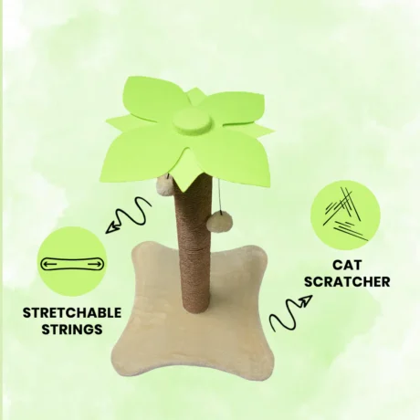 BASIL CAT COCONUT TREE SCRATCHER WITH DANGLER