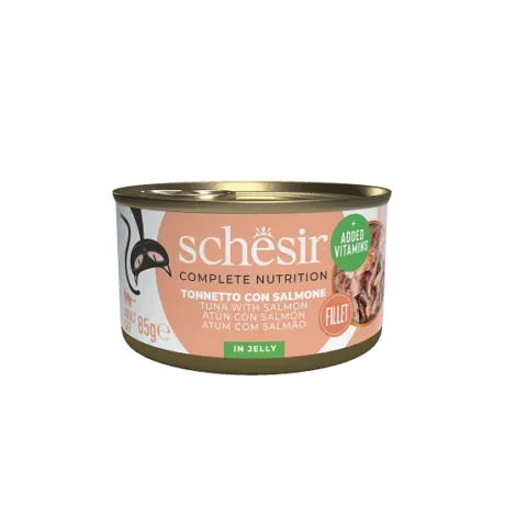 Schesir Jelly Can for Adults Tuna with Salmon(85 gm)