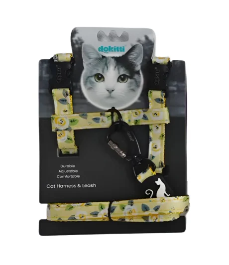 DOKITTI BLOSSOM CAT LEASH & HARNESS SET
