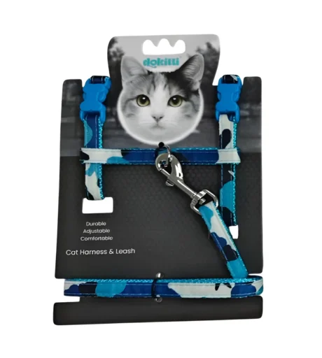 DOKITTI NEON SPLASH CAT LEASH & HARNESS SET