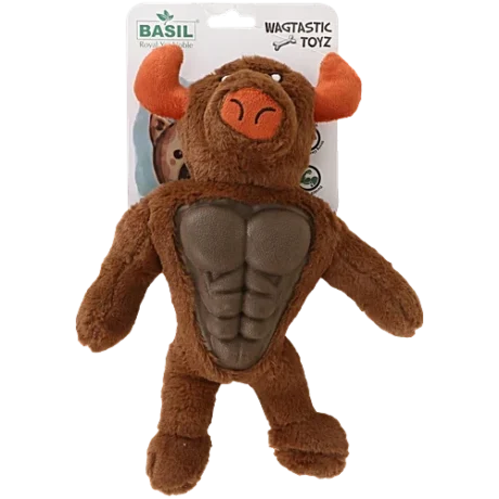 BASIL PLUSH BIG BULL WITH SQUEAKY TPR