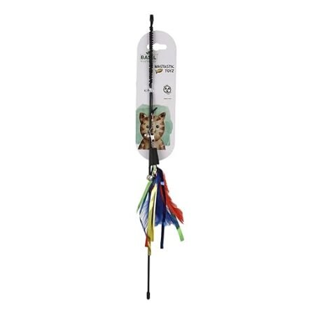 BASIL CAT TEASER STICK WITH FEATHER AND BELL