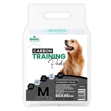 BASIL PET TRAINING PEE PADS WITH ACTIVATED CARBON (M) (25PIC)