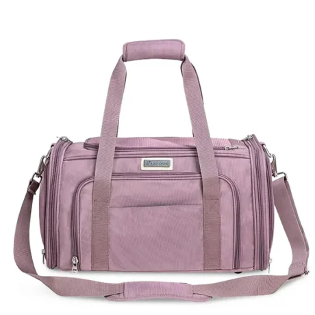 TRUE LOVE 3 Side Expandable Duffle Pet Carrier pink