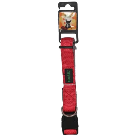 BASIL SOLID COLOUR PADDED ADJUSTABLE COLLAR RED