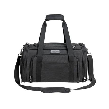 TRUE LOVE 3 Side Expandable Duffle Pet Carrier black