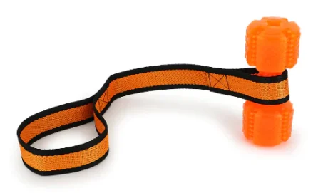 BASIL DUMBBLEE TREAT TOY WITH NYLON ROPE