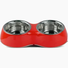 BASIL MELAMINE PRINTED PATTERNS BOWL RED