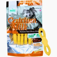BASIL 360*DENTAL CHEW TREAT CALCIUM MILK