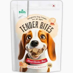 BASIL TENDER BITES Diced Chicken Bites – Soft & Healthy Dog Treat