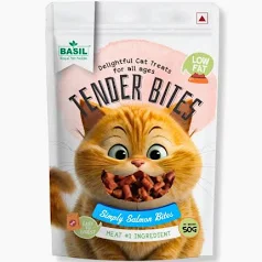BASIL TENDER BITES Simply Salmon Bites – Healthy Cat Treat