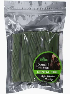 BASIL TWISTED CHEW STICKS DENTAL